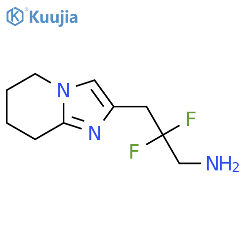 2,2-difluoro-3-{5H,6H,7H,8H-imidazo1,2-apyridin-2-yl}propan-1-amine structure