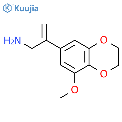 2-(8-methoxy-2,3-dihydro-1,4-benzodioxin-6-yl)prop-2-en-1-amine structure