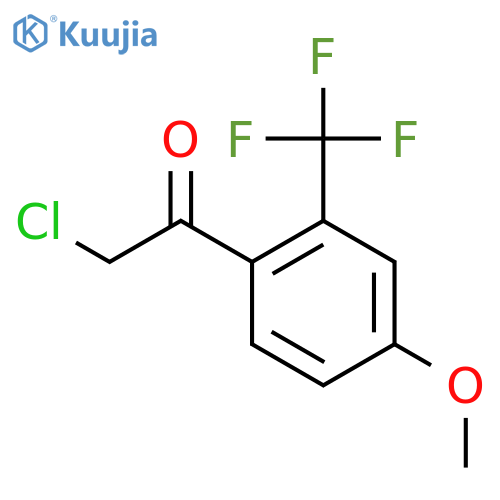 2-chloro-1-4-methoxy-2-(trifluoromethyl)phenylethan-1-one structure