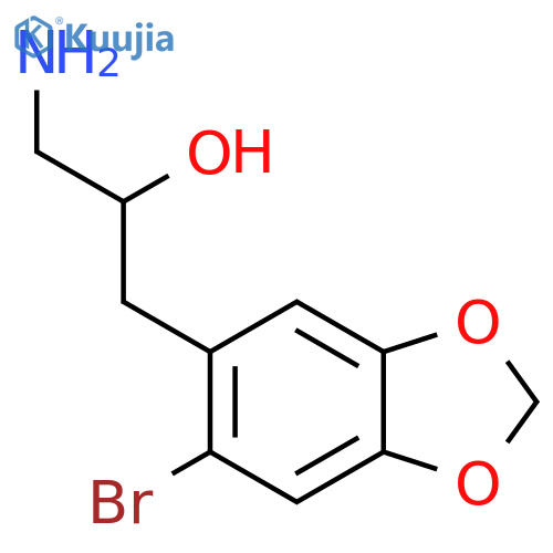 1-amino-3-(6-bromo-1,3-dioxaindan-5-yl)propan-2-ol structure
