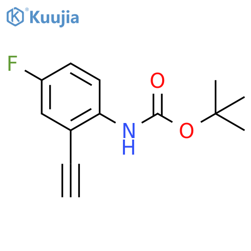 tert-butyl N-(2-ethynyl-4-fluorophenyl)carbamate structure