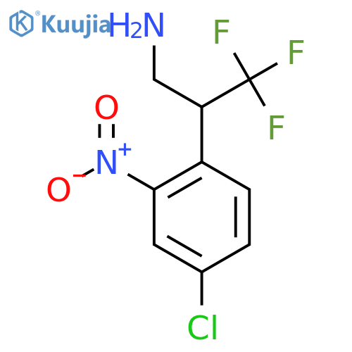 2-(4-chloro-2-nitrophenyl)-3,3,3-trifluoropropan-1-amine structure