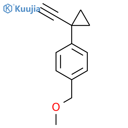 1-(1-ethynylcyclopropyl)-4-(methoxymethyl)benzene structure