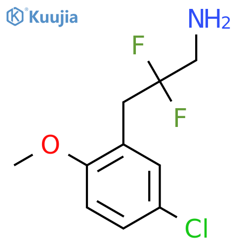 3-(5-chloro-2-methoxyphenyl)-2,2-difluoropropan-1-amine structure