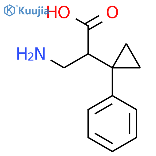 3-amino-2-(1-phenylcyclopropyl)propanoic acid structure