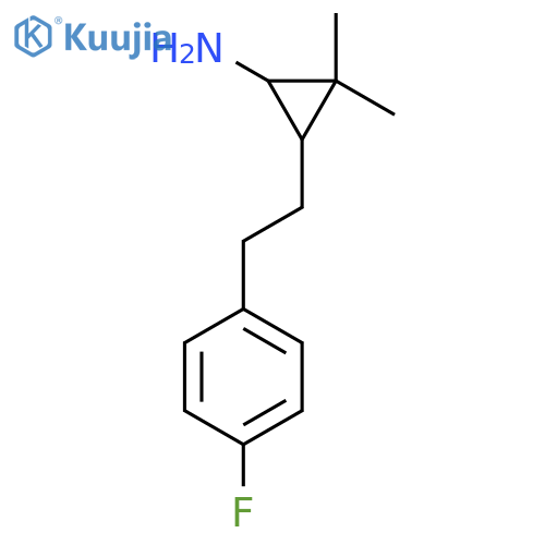 3-2-(4-fluorophenyl)ethyl-2,2-dimethylcyclopropan-1-amine structure