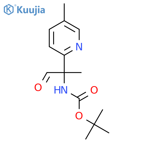 tert-butyl N-2-(5-methylpyridin-2-yl)-1-oxopropan-2-ylcarbamate structure