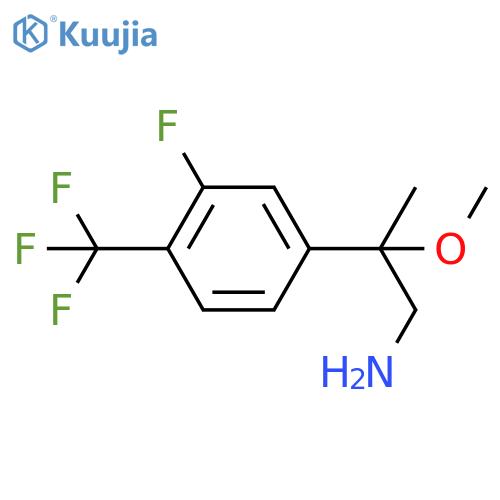 2-3-fluoro-4-(trifluoromethyl)phenyl-2-methoxypropan-1-amine structure