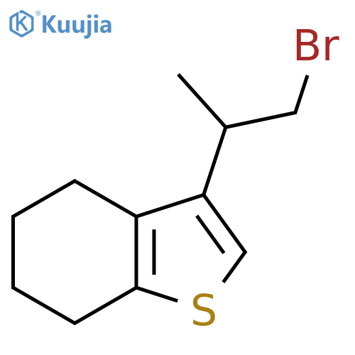 3-(1-bromopropan-2-yl)-4,5,6,7-tetrahydro-1-benzothiophene structure