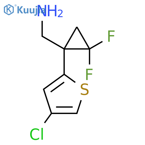1-(4-chlorothiophen-2-yl)-2,2-difluorocyclopropylmethanamine structure