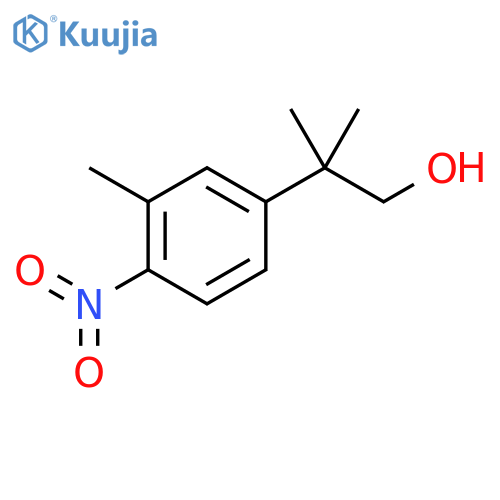 2-methyl-2-(3-methyl-4-nitrophenyl)propan-1-ol structure