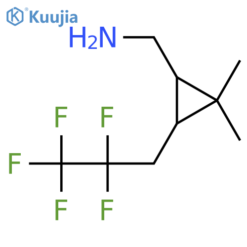 2,2-dimethyl-3-(2,2,3,3,3-pentafluoropropyl)cyclopropylmethanamine structure