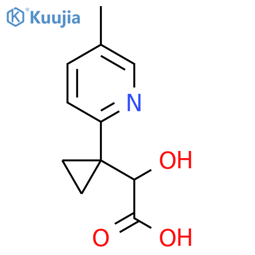 2-hydroxy-2-1-(5-methylpyridin-2-yl)cyclopropylacetic acid structure