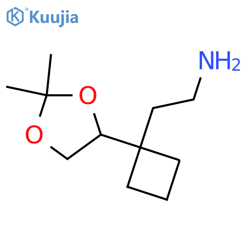 2-1-(2,2-dimethyl-1,3-dioxolan-4-yl)cyclobutylethan-1-amine structure