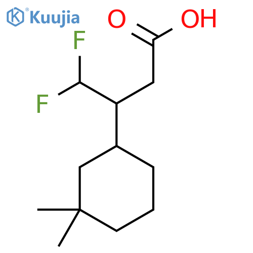 3-(3,3-dimethylcyclohexyl)-4,4-difluorobutanoic acid structure