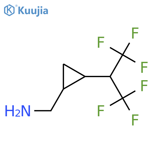 2-(1,1,1,3,3,3-hexafluoropropan-2-yl)cyclopropylmethanamine structure