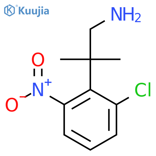 2-(2-chloro-6-nitrophenyl)-2-methylpropan-1-amine structure
