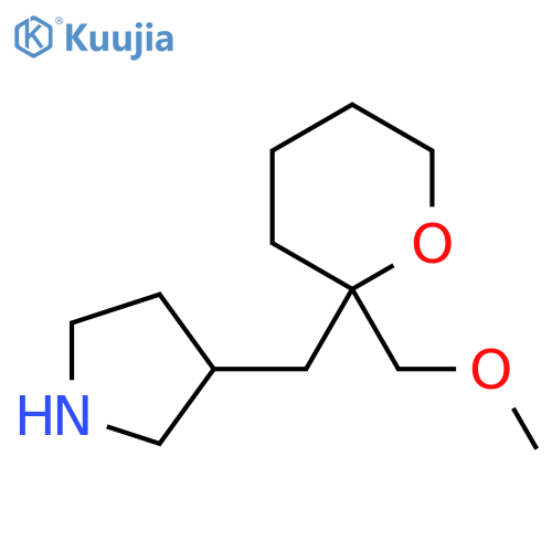 3-{2-(methoxymethyl)oxan-2-ylmethyl}pyrrolidine structure