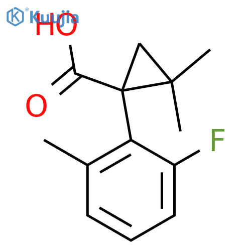 1-(2-fluoro-6-methylphenyl)-2,2-dimethylcyclopropane-1-carboxylic acid structure