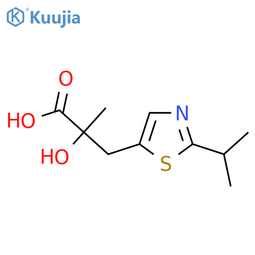 2-hydroxy-2-methyl-3-2-(propan-2-yl)-1,3-thiazol-5-ylpropanoic acid structure