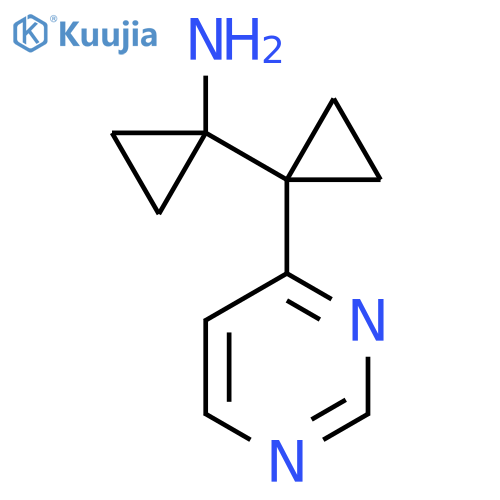 1-1-(pyrimidin-4-yl)cyclopropylcyclopropan-1-amine structure