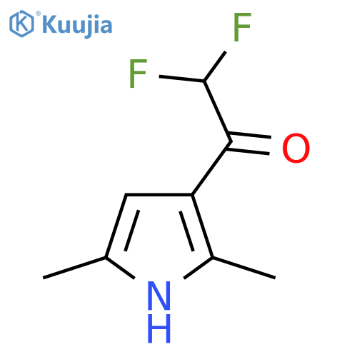 1-(2,5-dimethyl-1H-pyrrol-3-yl)-2,2-difluoroethan-1-one structure