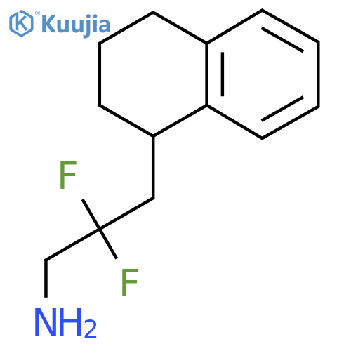 2,2-difluoro-3-(1,2,3,4-tetrahydronaphthalen-1-yl)propan-1-amine structure