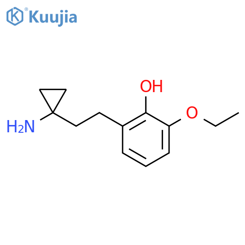 2-2-(1-aminocyclopropyl)ethyl-6-ethoxyphenol structure