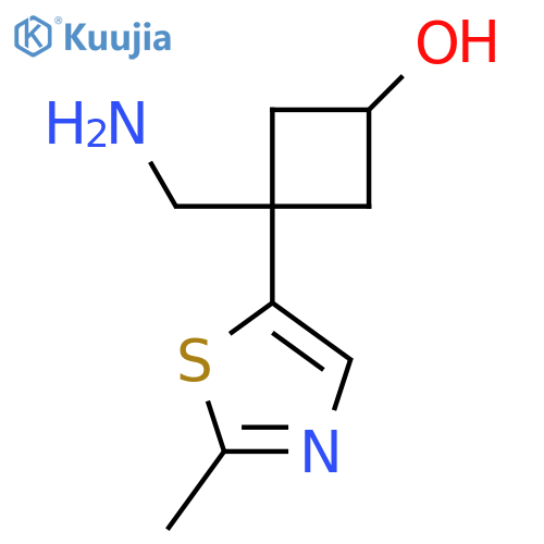3-(aminomethyl)-3-(2-methyl-1,3-thiazol-5-yl)cyclobutan-1-ol structure