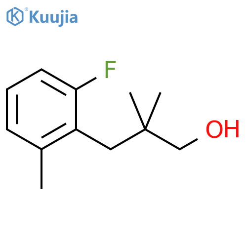 3-(2-fluoro-6-methylphenyl)-2,2-dimethylpropan-1-ol structure