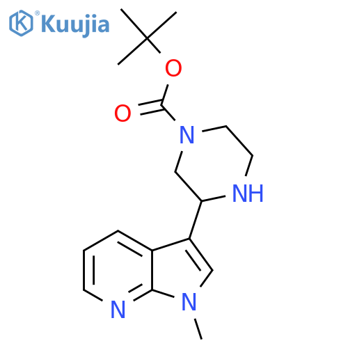 tert-butyl 3-{1-methyl-1H-pyrrolo2,3-bpyridin-3-yl}piperazine-1-carboxylate structure