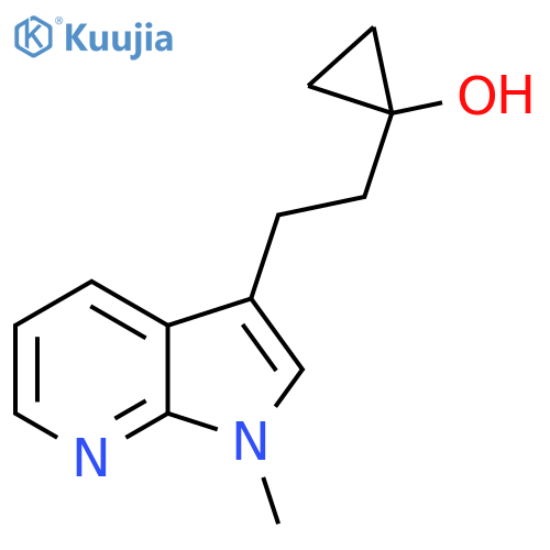 1-(2-{1-methyl-1H-pyrrolo2,3-bpyridin-3-yl}ethyl)cyclopropan-1-ol structure