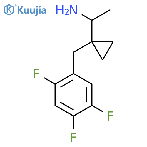 1-{1-(2,4,5-trifluorophenyl)methylcyclopropyl}ethan-1-amine structure