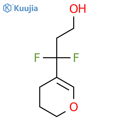 3-(3,4-dihydro-2H-pyran-5-yl)-3,3-difluoropropan-1-ol structure