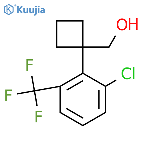 {1-2-chloro-6-(trifluoromethyl)phenylcyclobutyl}methanol structure