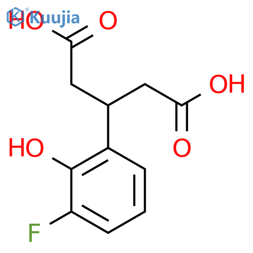 3-(3-fluoro-2-hydroxyphenyl)pentanedioic acid structure