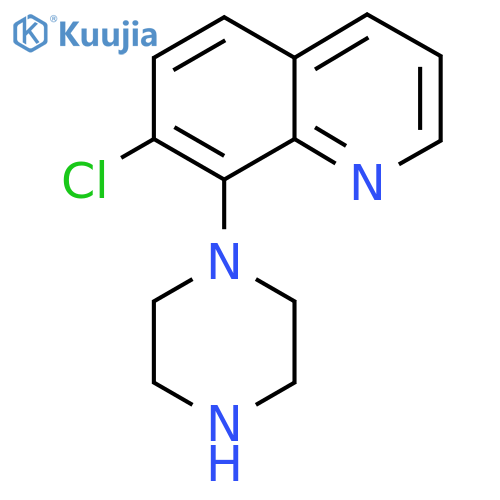 7-chloro-8-(piperazin-1-yl)quinoline structure