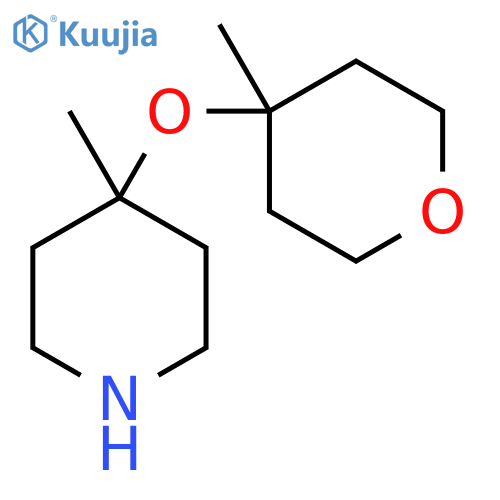 4-methyl-4-(4-methyloxan-4-yl)oxypiperidine structure
