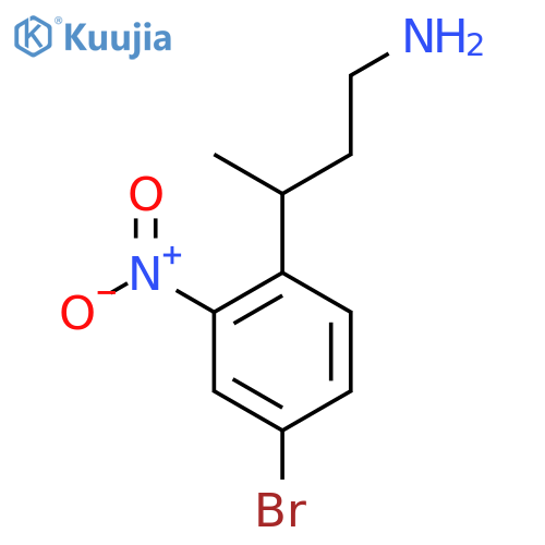 3-(4-bromo-2-nitrophenyl)butan-1-amine structure
