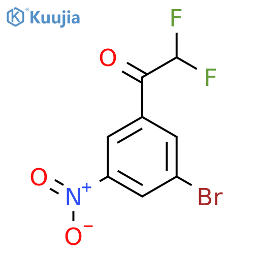 1-(3-bromo-5-nitrophenyl)-2,2-difluoroethan-1-one structure
