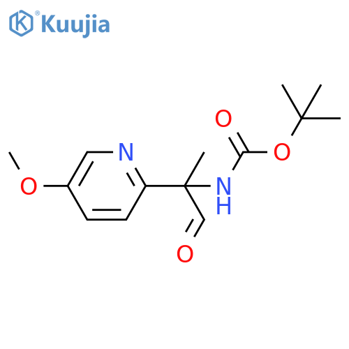 tert-butyl N-2-(5-methoxypyridin-2-yl)-1-oxopropan-2-ylcarbamate structure