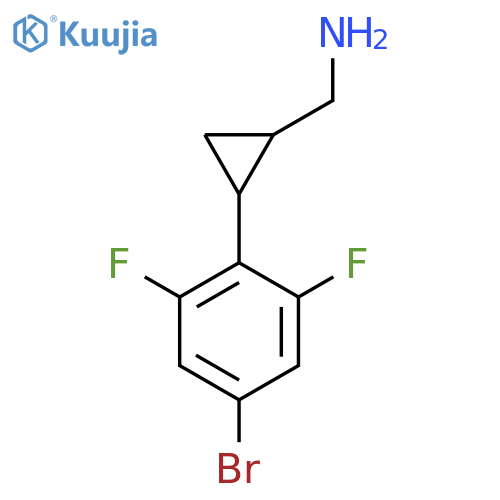 2-(4-bromo-2,6-difluorophenyl)cyclopropylmethanamine structure