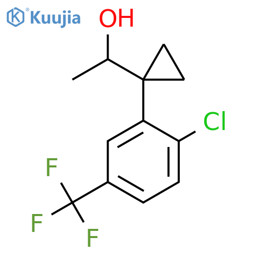 1-{1-2-chloro-5-(trifluoromethyl)phenylcyclopropyl}ethan-1-ol structure