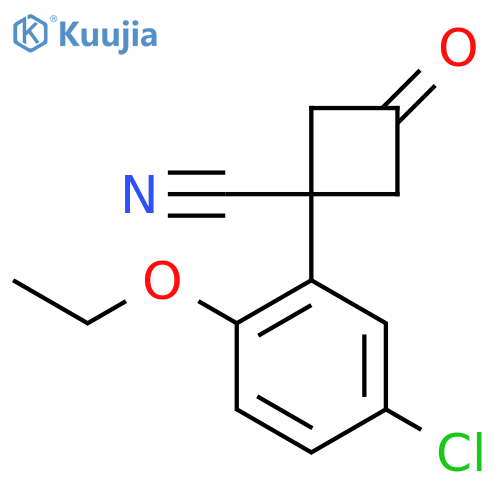 1-(5-chloro-2-ethoxyphenyl)-3-oxocyclobutane-1-carbonitrile structure