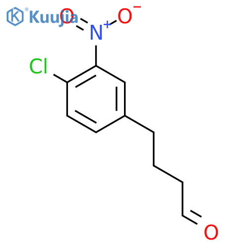 4-(4-chloro-3-nitrophenyl)butanal structure