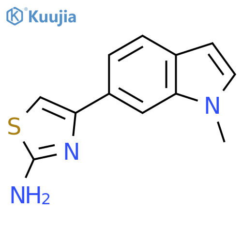 4-(1-methyl-1H-indol-6-yl)-1,3-thiazol-2-amine structure