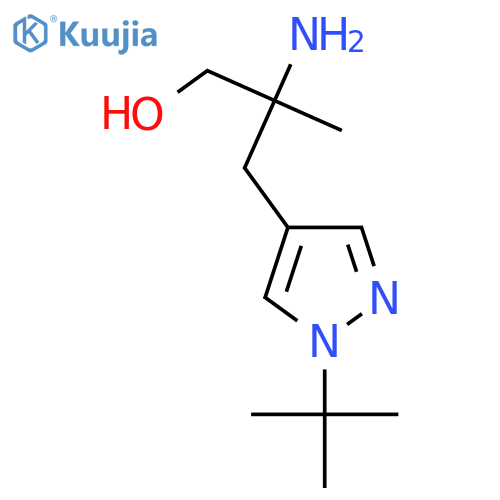 2-amino-3-(1-tert-butyl-1H-pyrazol-4-yl)-2-methylpropan-1-ol structure