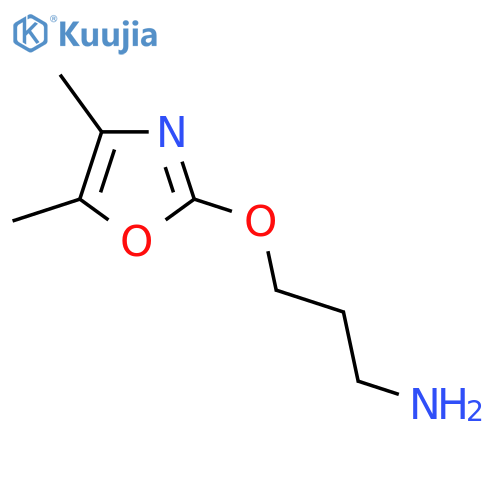 3-(dimethyl-1,3-oxazol-2-yl)oxypropan-1-amine structure