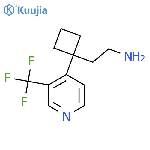 2-{1-3-(trifluoromethyl)pyridin-4-ylcyclobutyl}ethan-1-amine structure