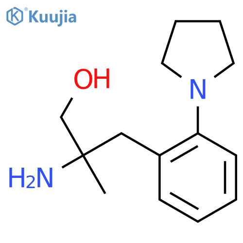 2-amino-2-methyl-3-2-(pyrrolidin-1-yl)phenylpropan-1-ol structure